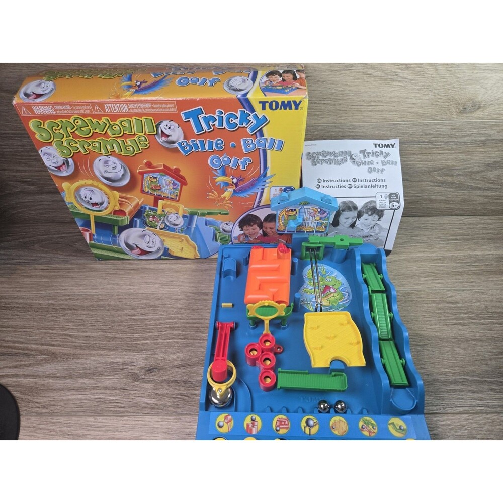 Screwball Scramble - Tomy. Mint 100% Complete Condition. Tricky Bille Ball Golf